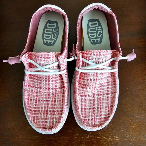 Pink Hey Dudes Wendy Cross Hatch - Picture 7 of 8